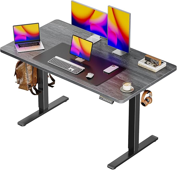 Huuger 48 x 28 Large Electric Standing Desk, Height Adjustable Desk, 27.6" Deep by Huuger