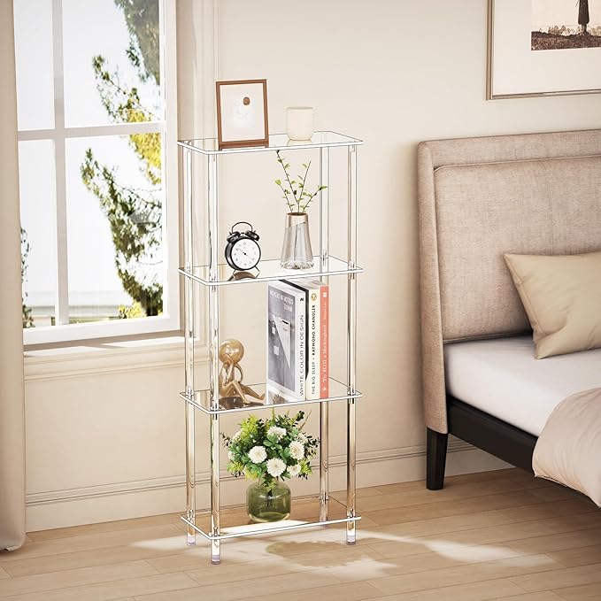 Clear Acrylic Narrow Side Table - Image 6