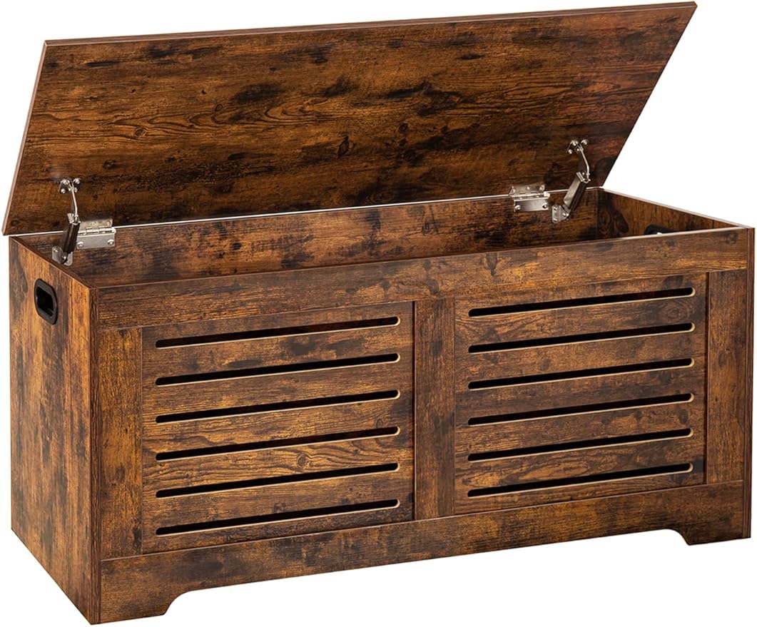 DINZI LVJ Storage Chest, 43.3” Wooden Toy Box by DINZILVJ