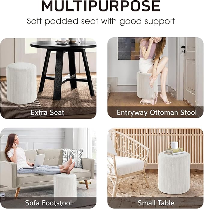 Get Set Style Modern Round Ottoman - Image 7