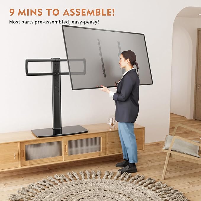Universal Swivel TV Stand/Base Table Top Stand 40 to 86 inch TVs 110 Degree - Image 5