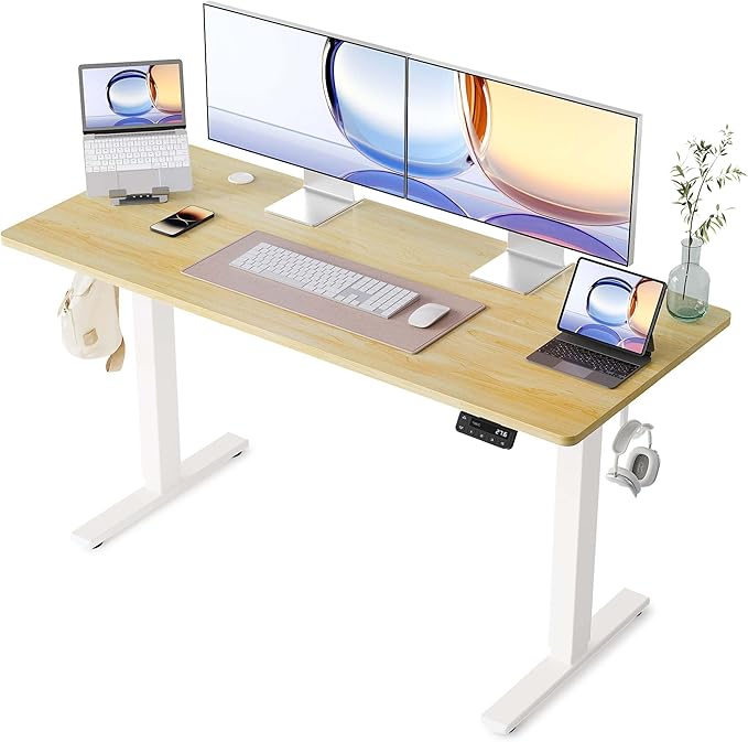 YIHAYO Electric Standing Desk, 55 x 24 Inches Stand Up Desk by YIHAYO