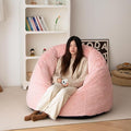 N&V Large Shell Bean Bag Chair, Adult Size Bean Bag Sack, Foam Filling by NV