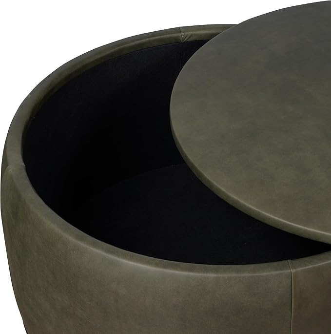 POLY & BARK Herve Storage Ottoman in Olivine Green - Image 10