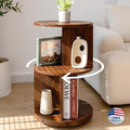 KAYMILY Living Room Side Table, Office Round Rotating End Table, Bedroom Mid by KAYMILYHOME