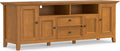 SIMPLIHOME Amherst 72-inch Wide Solid Wood TV Stand in Light Golden Brown by SimpliHome