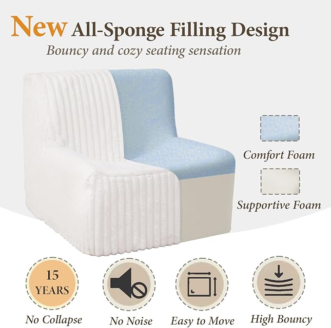 Trenda Super Comfy Lazy Sofa Chair, Soft Faux Fur Accent Chair - Image 3