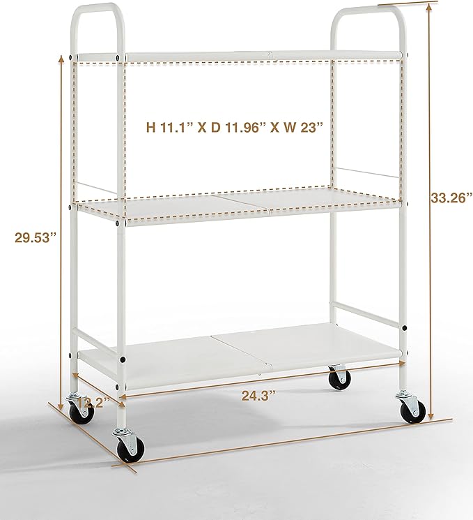 SunnyPoint Metal Rolling Organizer Utility Craft Cart - Image 6
