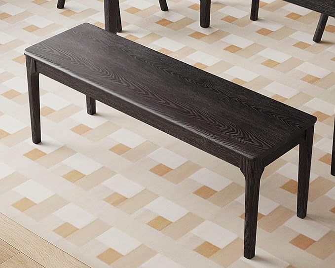 Dining Bench, Wood Bench Solid Oak Wooden Bench Indoor Dining Room Table Home by MURONG