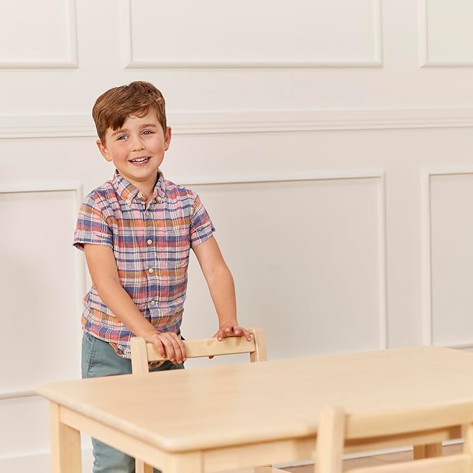 ECR4Kids 24in x 36in Rectangular Hardwood Table and Chair Set, 12in Seat Height - Image 11