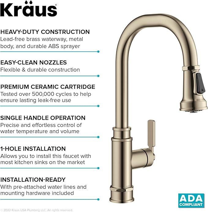 KRAUS Allyn Transitional Industrial Pull-Down Single Handle Kitchen Faucet in - Image 13
