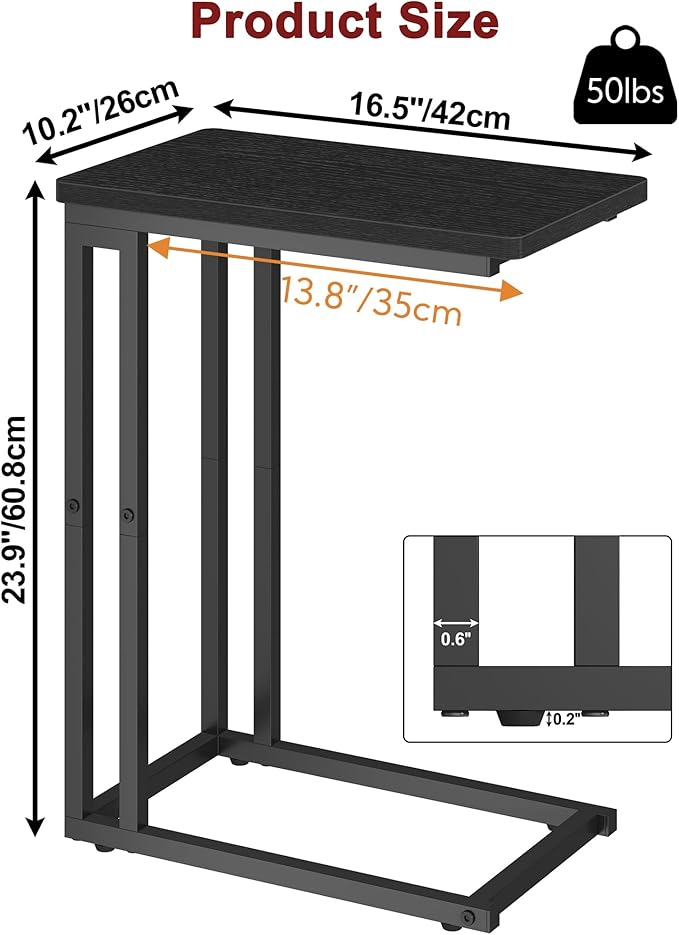 Yusong C Shaped End Table - Image 3