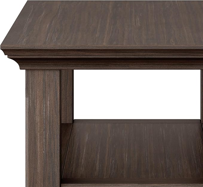 SIMPLIHOME Acadian 14-inch Wide Solid Wood Narrow End Table in Farmhouse Brown - Image 5