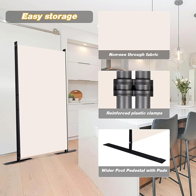 Room Divider, 3 Panel Folding Privacy Screens - Image 5
