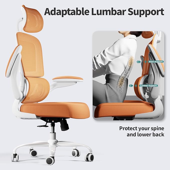 TRALT Office Chair Ergonomic Desk Chair, 330 LBS Home Mesh Office Desk Chairs - Image 7