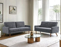 Kent 2 Piece Velvet Sofa and Loveseat Set, European Style by ContainerDirect