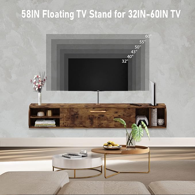 Floating TV Unit, Floating Shelves - Image 5