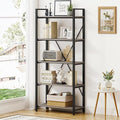 BON AUGURE Industrial Bookshelf, Etagere Bookcases and Book Shelves 5 Tier by BONAUGURE