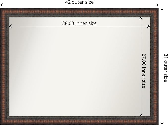Amanti Art White Bathroom Mirror - Image 4