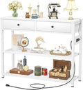 Ecoprsio Entryway Table with Outlets and USB Ports, Console Table with 2 Drawers by Ecoprsio