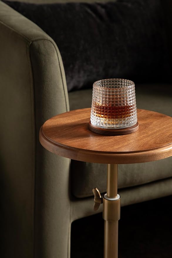 Kate and Laurel Engles Modern Adjustable-Height Pedestal Drink Table; 10 x 10 x - Image 6