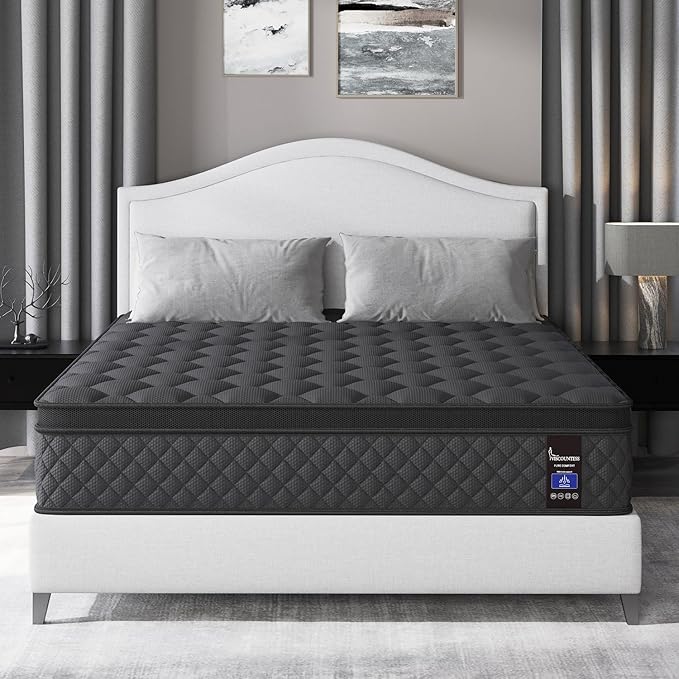 Twin Hybrid Mattress, 12 Inch Medium Mattress Euro Top - Image 2