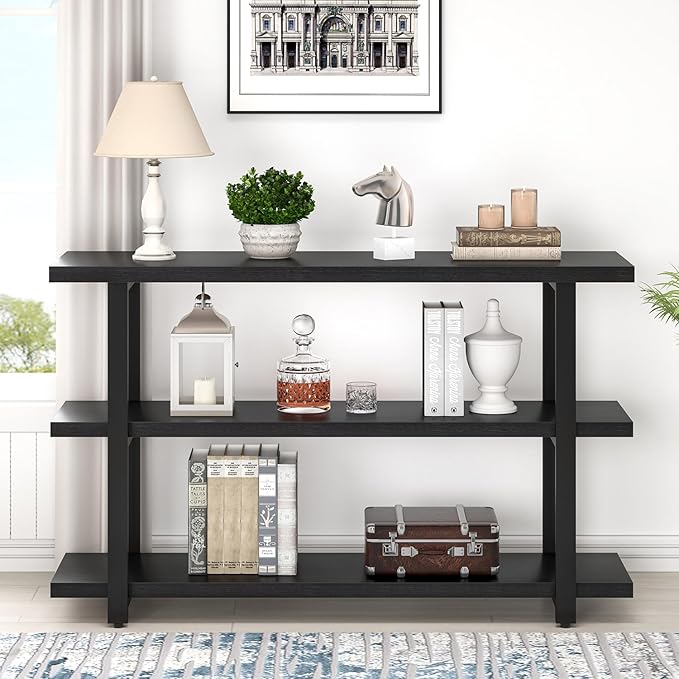 FOLUBAN Black Entryway Table, Modern Console Tables - Image 7