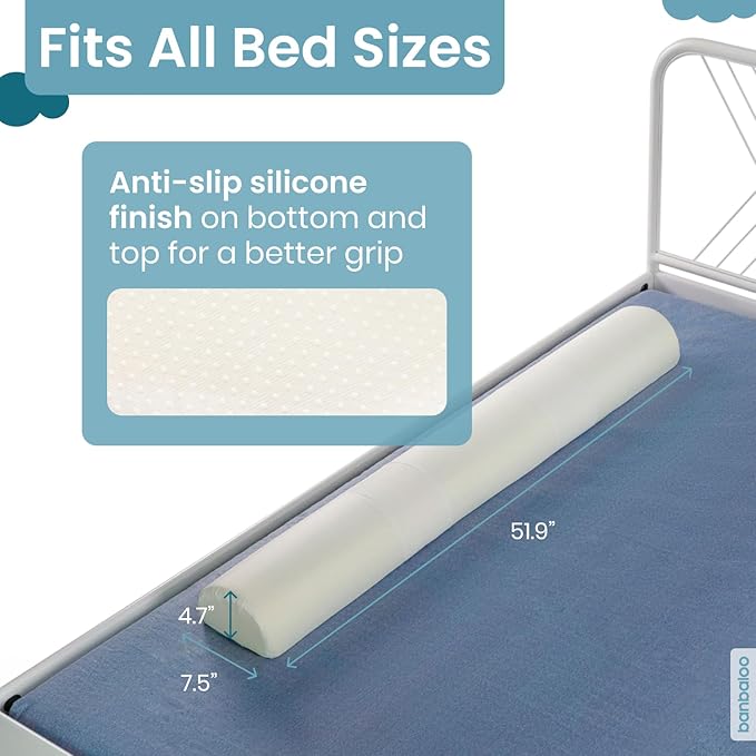BANBALOO 2 Pack Bed Bumper for Toddlers 53" | Foam Bed Rails for Queen - Image 5