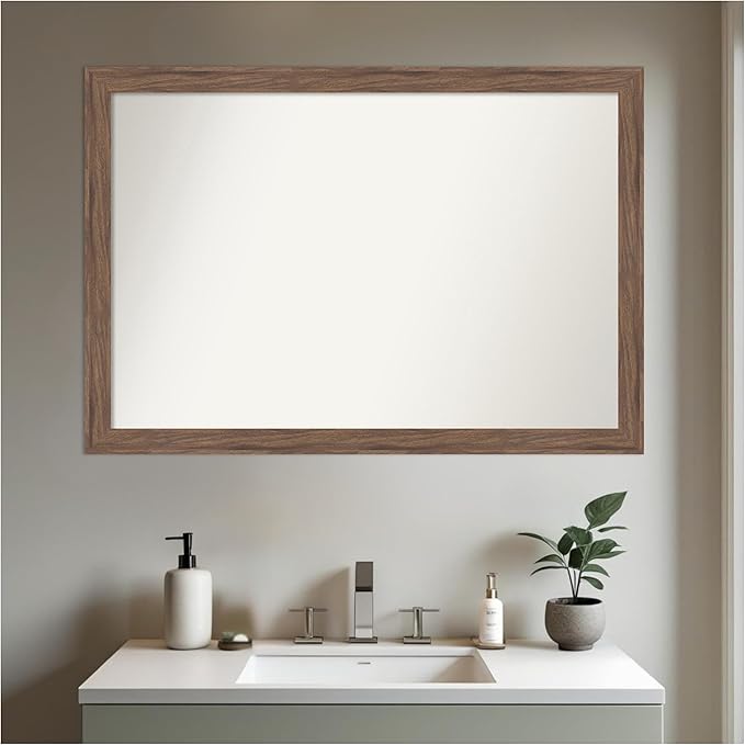 Amanti Art Brown Bathroom Mirror - Image 6