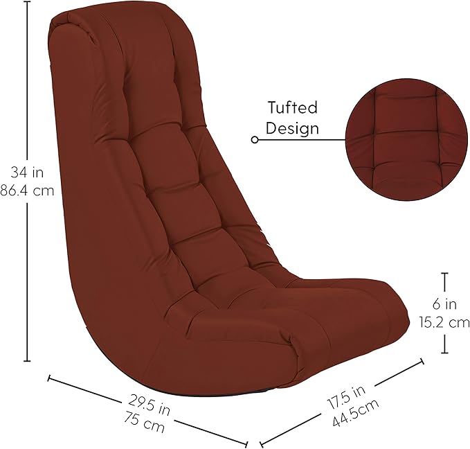 Factory Direct Partners Soft Tufted Floor Rocker - Image 3