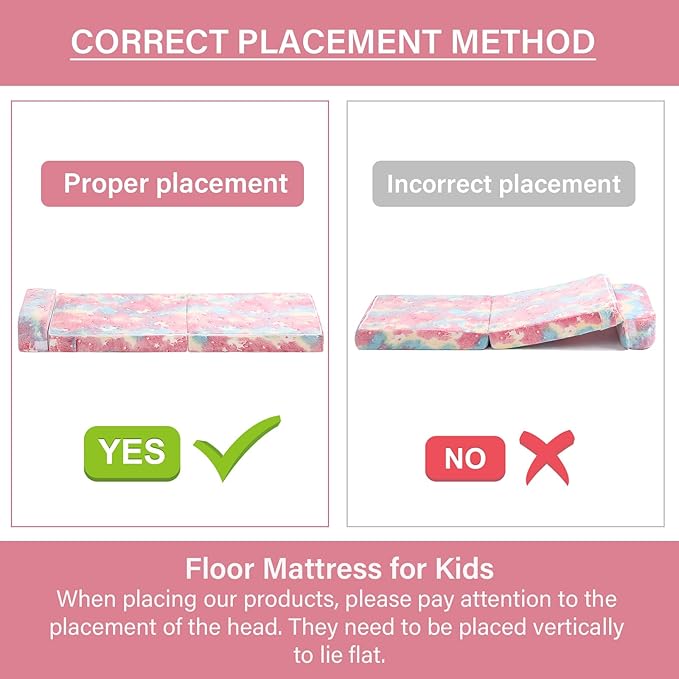 Tiita Folding Sofa Bed for Kids, Toddler Fold Out Couch Bed - Image 7