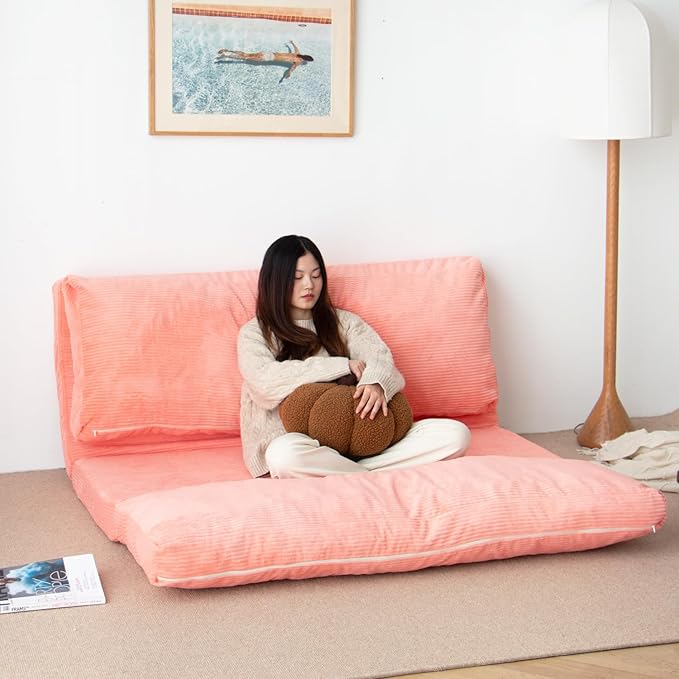 N&V L92×W58 Inch Large Folding Matress Sofa Bean Bag, Foam Filling Folding - Image 3