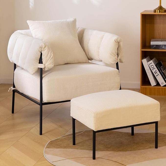 HollyHOME Modern Velvet Accent Chair - Image 9