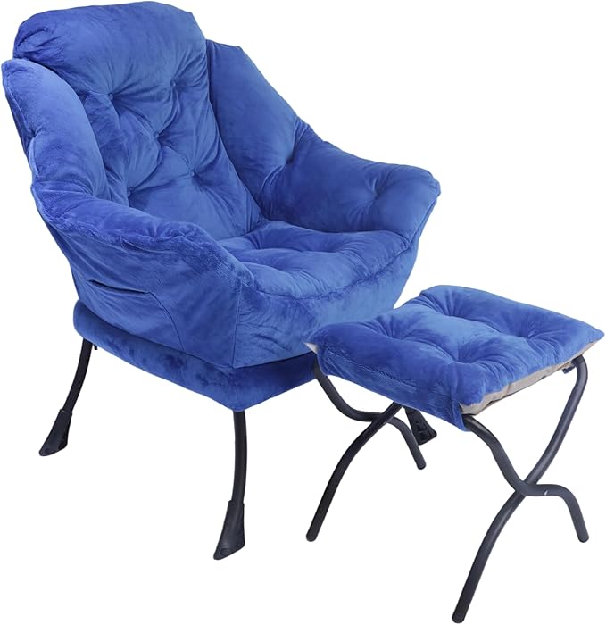 Kokel Lazy Chair with Folding Ottoman, Living Room Chairs - Image 6