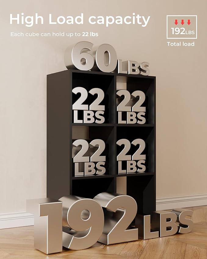 GTPLAYER 6-Cube Storage Organizer, Fits 11" Bins, Vertical or Horizontal Use - Image 5