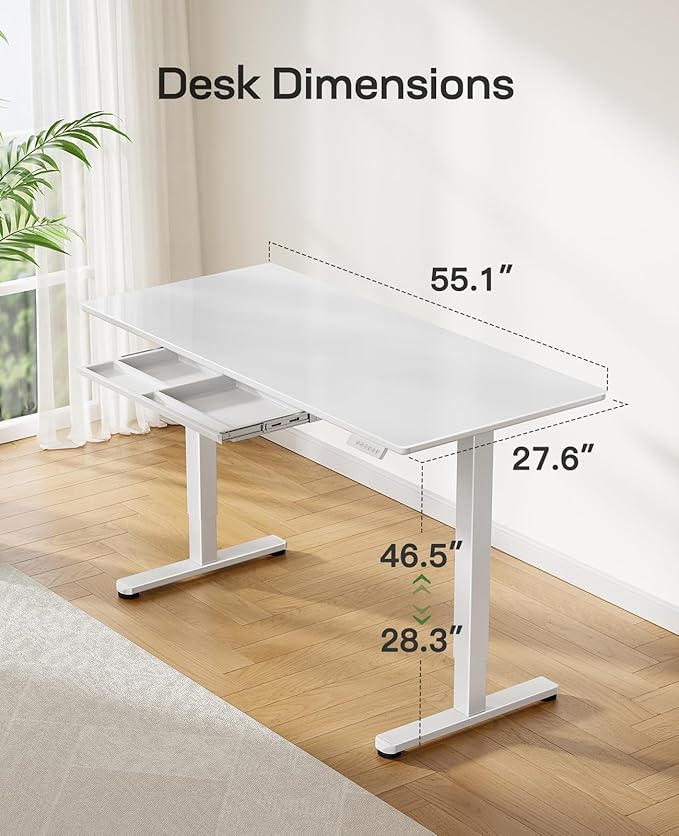 Marsail Glass Standing Desk - Image 6