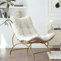 Welnow Accent Lounge Lazy Chair, Comfy Soft Leisure Metal Frame Reading Chair by LifeGetsBetterWithWelnow