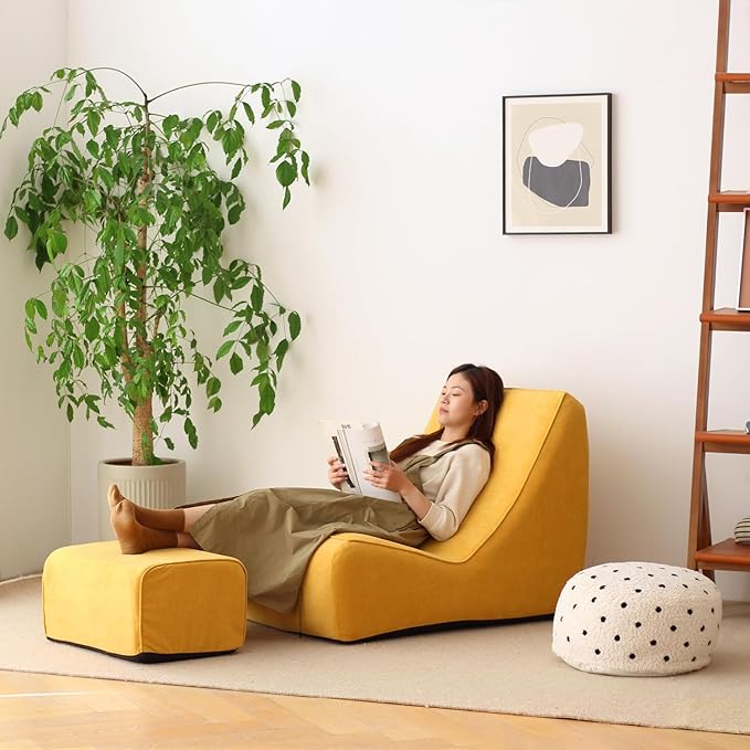 N&V Bean Bag Chair Single Seated Foam Sofa Armless Floor Sofa - Image 4