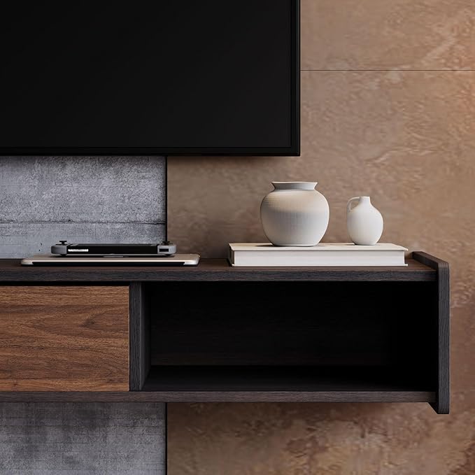 70'' Floating TV Stand, Wall Mounted TV Console, Floating TV Cabinet, Under TV - Image 9