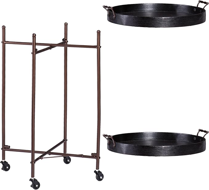 SEI Furniture Alfred Two-Tier Round Butler Table - Image 6