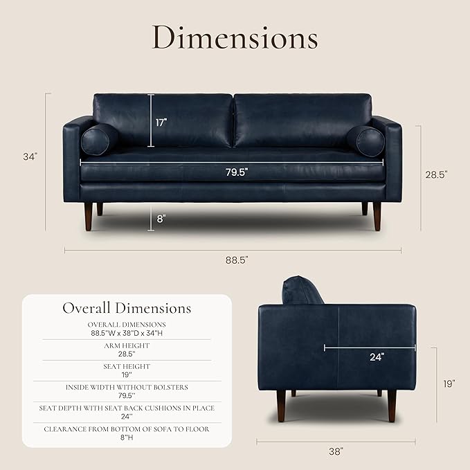 Poly & Bark Napa Leather Couch - Image 2