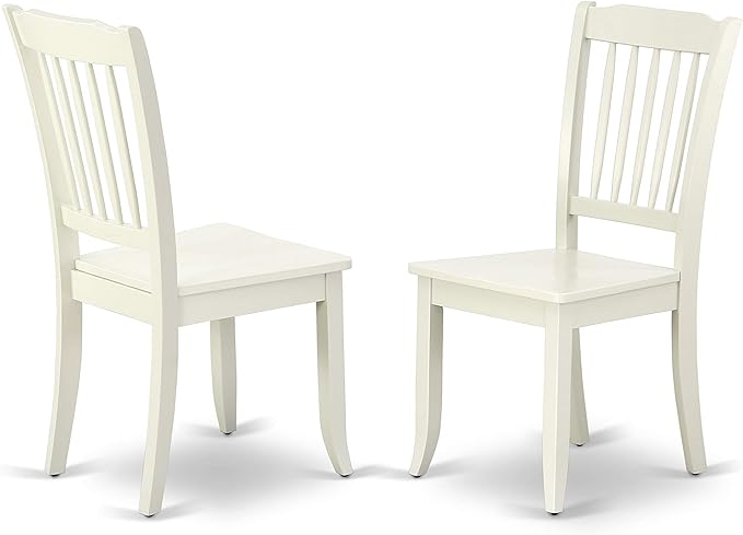 East West Furniture SHDA3-LWH-W 3 Piece Kitchen Table Set - Image 4