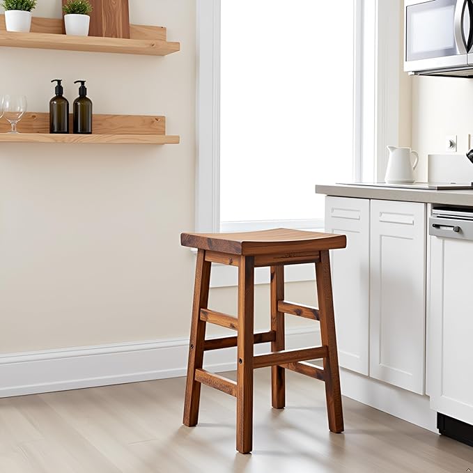 Alaterre Furniture Durango 26-Inch Tall Industrial Wood Counter-Height Stool - Image 2