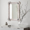 MeMoreCool Rustic Wood Framed Bathroom Mirror, Decorative Farmhouse Vanity by MeMoreCool