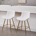 Sidanli Gold Barstools Set of 2, Velvet Stools by Sidanli