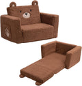 ALIMORDEN 2-in-1 Flip Out Cuddly Sherpa Toddler Couch, Convertible Sofa to by ALIMORDEN