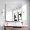 BONEWEI Silver Bathroom Mirror, 30x36 inch Wall Mirror by BONEWEI
