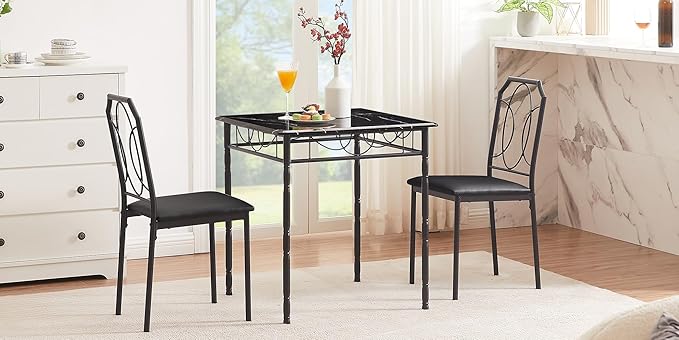 VECELO 3 Piece Dining Table Set - Image 10