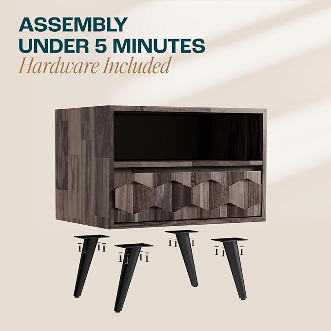Bme Georgina Solid Wood Nightstand - Image 4