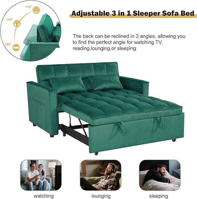 3 in1 Sofa Bed, Pull-Out Sleeper Sofa Bed - Image 7